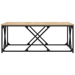 Berkfield Home Decorative Coffee Table Sonoma Oak 100x100x40 cm Engineered Wood in Brown - Size: 100 x 100 x 40 cm - thumbnail 4