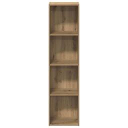 Berkfield Home Book Cabinet Artisan Oak 36x30x143 cm Engineered Wood in Brown - Size: 36 x 30 x 143 cm - thumbnail 5
