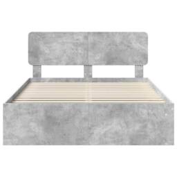 Berkfield Home Bed Frame with Headboard Concerte 160 x 200 cm Solid Pine Wood in Grey - thumbnail 7