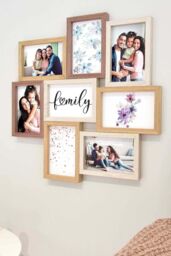 "nielsen Accent Photo Collage Frame for 8 Pictures 4x6"" - Mixed Wood Finishes in Natural" - thumbnail 2