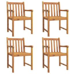 Berkfield Home 5 Piece Garden Dining Set Solid Wood Acacia in Brown - thumbnail 3