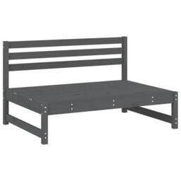 Berkfield Home Beautiful 4 Piece Garden Lounge Set Grey Solid Wood Pine