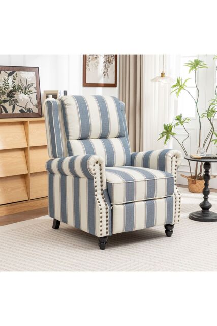 Living and Home Modern Linen Upholstered Sofa in Blue - image 1