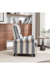 Living and Home Modern Linen Upholstered Sofa in Blue - thumbnail 4