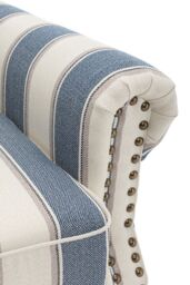 Living and Home Modern Linen Upholstered Sofa in Blue - thumbnail 9