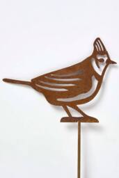 Homescapes Steel Crested Tit Garden Stake Decorations, Set of 2 in Brown - thumbnail 3