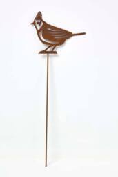 Homescapes Steel Crested Tit Garden Stake Decorations, Set of 2 in Brown - thumbnail 5