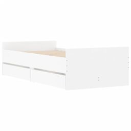 Berkfield Home Bed Frame with Drawers without Mattress White 90x200 cm - thumbnail 4