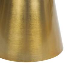 Wyld and Coco 35cm Round Side Table - White Marble Top Matte Gold Metal Base - thumbnail 5