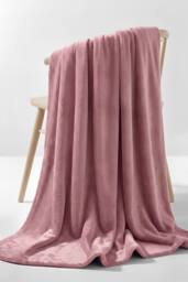 Pamposh Luxury Reversible Pink Fleece Blanket Ultra-Soft Throw for Sofa - Size: Large