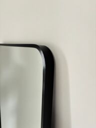 Downton Interiors Stunning Black Rectangular Metal Frame Wall or Floor Standing Dressing Mirror 145cm x 45cm - Soho Collection - Size: XL - thumbnail 4
