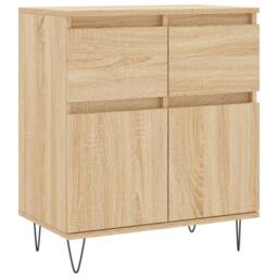 Berkfield Home Sideboard Sonoma Oak 60x35x70 cm Engineered Wood in Light Tan - Size: 60 x 35 x 70 cm
