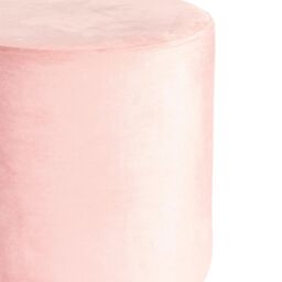 Harbour Housewares Velvet Round Pouffe Footrest Ottoman Stool - 29 x 36cm in Pink - Size: 29 x 36 cm - thumbnail 5
