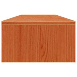 Berkfield Home Monitor Stand Wax Brown 100x27x15 cm Solid Wood Pine - Size: 100 x 27 x 15 cm - thumbnail 5