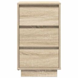 Berkfield Home Bedside Cabinet with LED Lights¬†Sonoma Oak 38x34x65 cm - Size: 38 x 34 x 65 cm - thumbnail 7