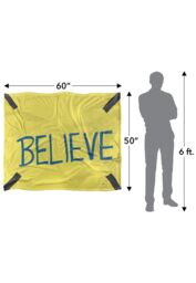 Warner Brothers Ted Lasso 152x127cm Believe Silky Touch Super Soft Throw Blanket in White - Size: 152x127 cm - thumbnail 5