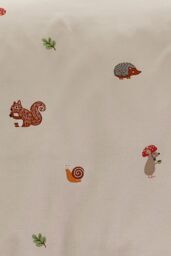 Catherine Lansfield 'Fox & Woodland Friends' Fitted Sheet in Cream - Size: Double Fitted - thumbnail 2
