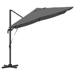 Berkfield Home Modern Cantilever Umbrella Anthracite Polyester, Powder-Coated St in Dark Grey - thumbnail 6