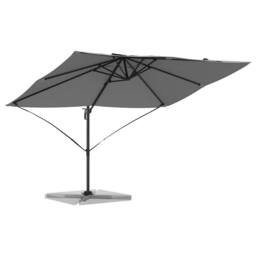 Berkfield Home Modern Cantilever Umbrella Anthracite Polyester, Powder-Coated St in Dark Grey - thumbnail 1