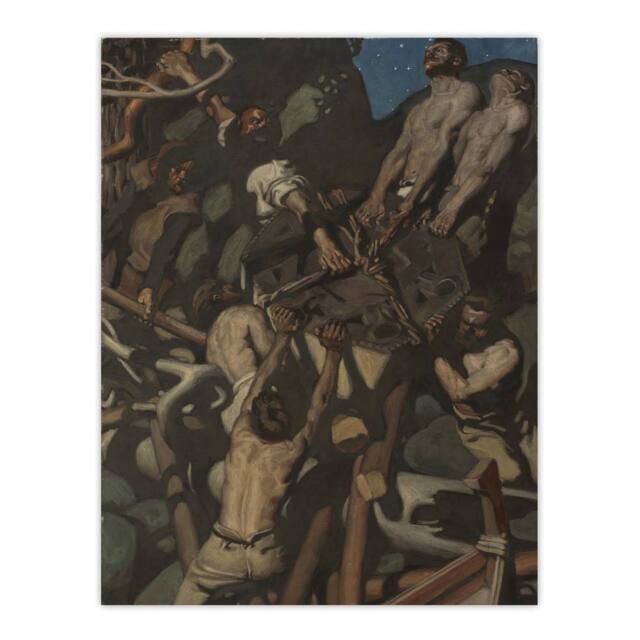 "Artery8 Akseli Kallela Theft of the Sampo Painting Detail Wall Art Print in Brown - Size: W12"" x H16""" - image 1
