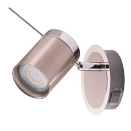 Happy Homewares Modern Designer Chrome & Satin Nickel Spot IP44 Bathroom Wall Light Fitting in Silver - thumbnail 5