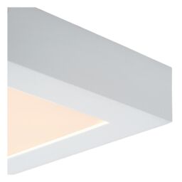 Lucide 'BRICE' Dimmable Stylish Square Bathroom LED Flush Ceiling Light in White - thumbnail 5