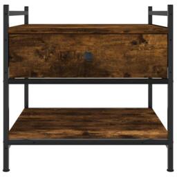Berkfield Home Decorative Coffee Table Smoked Oak 50x50x50 cm Engineered Wood in Brown - Size: 50 x 50 x 50 cm - thumbnail 6
