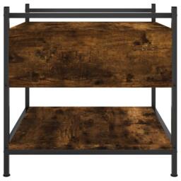 Berkfield Home Decorative Coffee Table Smoked Oak 50x50x50 cm Engineered Wood in Brown - Size: 50 x 50 x 50 cm - thumbnail 7