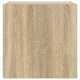 Berkfield Home TV Wall Cabinet with LED Lights Sonoma Oak 40.5x35x40 cm in Light Brown - thumbnail 9