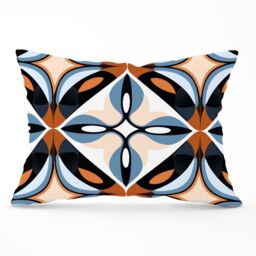 Brown And Blue Geometric Pattern Cushions