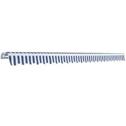 Berkfield Home Durable Folding Awning Manual Operated 500 cm Blue/White in Blue