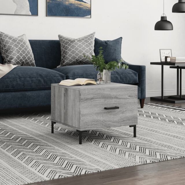 Berkfield Home Coffee Table Grey Sonoma 50x50x40 cm Engineered Wood - Size: 50 x 50 x 40 cm - image 1