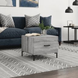 Berkfield Home Coffee Table Grey Sonoma 50x50x40 cm Engineered Wood - Size: 50 x 50 x 40 cm - thumbnail 1