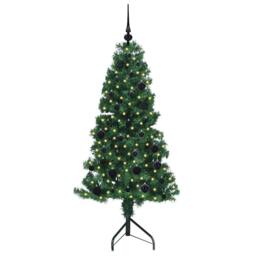Berkfield Home Corner Artificial Christmas Tree Green 150 cm PVC & Metal - thumbnail 3