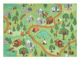 RugsX Rebel Roads Rug in Green - Size: 140 cm x 200 cm - thumbnail 1
