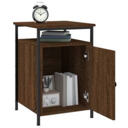 Berkfield Home Bedside Cabinets 2 pcs Brown Oak 40x42x60 cm Engineered Wood - Size: 40 x 42 x 60 cm - thumbnail 5