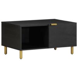 Berkfield Home Durable Coffee Table Black 80x50x40 cm Engineered Wood - Size: 80 x 50 x 40 cm - thumbnail 2