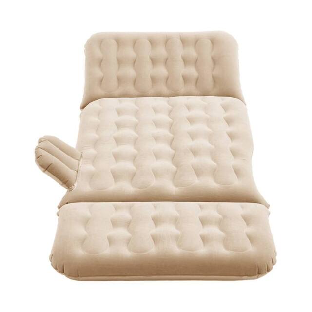 Kelvenix 151x80x40cm-beige Travel Inflatable Mattress Seat in Beige - Size: Single - image 1