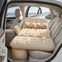 Kelvenix 151x80x40cm-beige Travel Inflatable Mattress Seat in Beige - Size: Single - thumbnail 4
