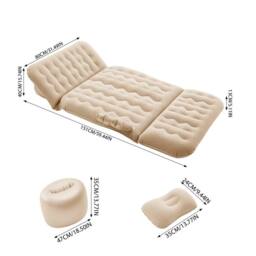 Kelvenix 151x80x40cm-beige Travel Inflatable Mattress Seat in Beige - Size: Single - thumbnail 2