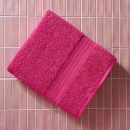 OHS Luxury 100% Cotton Bath Sheet Bathroom Towel in Pink - thumbnail 2