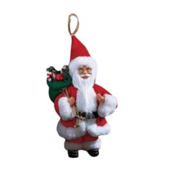 Samuel Alexander 24cm Red & White Traditional Hanging Santa Christmas Pendant - thumbnail 2