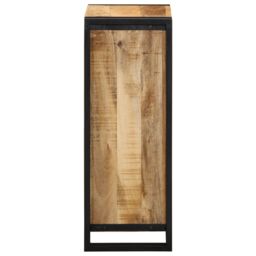 Berkfield Home Bedside Cabinet 40x30x80 cm Solid Wood Rough Mango in Brown - Size: 40 x 30 x 80 cm - thumbnail 4