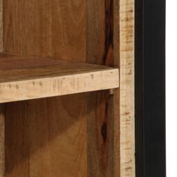 Berkfield Home Bedside Cabinet 40x30x80 cm Solid Wood Rough Mango in Brown - Size: 40 x 30 x 80 cm - thumbnail 9