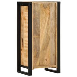 Berkfield Home Bedside Cabinet 40x30x80 cm Solid Wood Rough Mango in Brown - Size: 40 x 30 x 80 cm - thumbnail 5