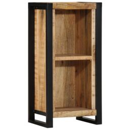 Berkfield Home Bedside Cabinet 40x30x80 cm Solid Wood Rough Mango in Brown - Size: 40 x 30 x 80 cm - thumbnail 2