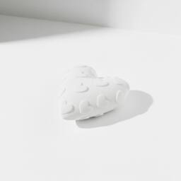 Snug City Heart Shaped Teddy Fleece Cushion Ultra Soft Plush Decorative Pillow in White - thumbnail 2