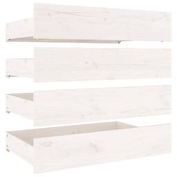 Berkfield Home Beautiful Bed Frame with Drawers White 180x200 cm Super King Size - thumbnail 7