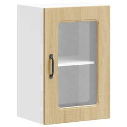 Berkfield Home Kitchen Wall Cabinet with Glass Door Kalmar Sonoma Oak Engineered Wood in Brown - thumbnail 3