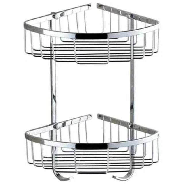SPETLEK SHOWER CADDY BATHROOM STORAGE 2 Tier in Silver - image 1